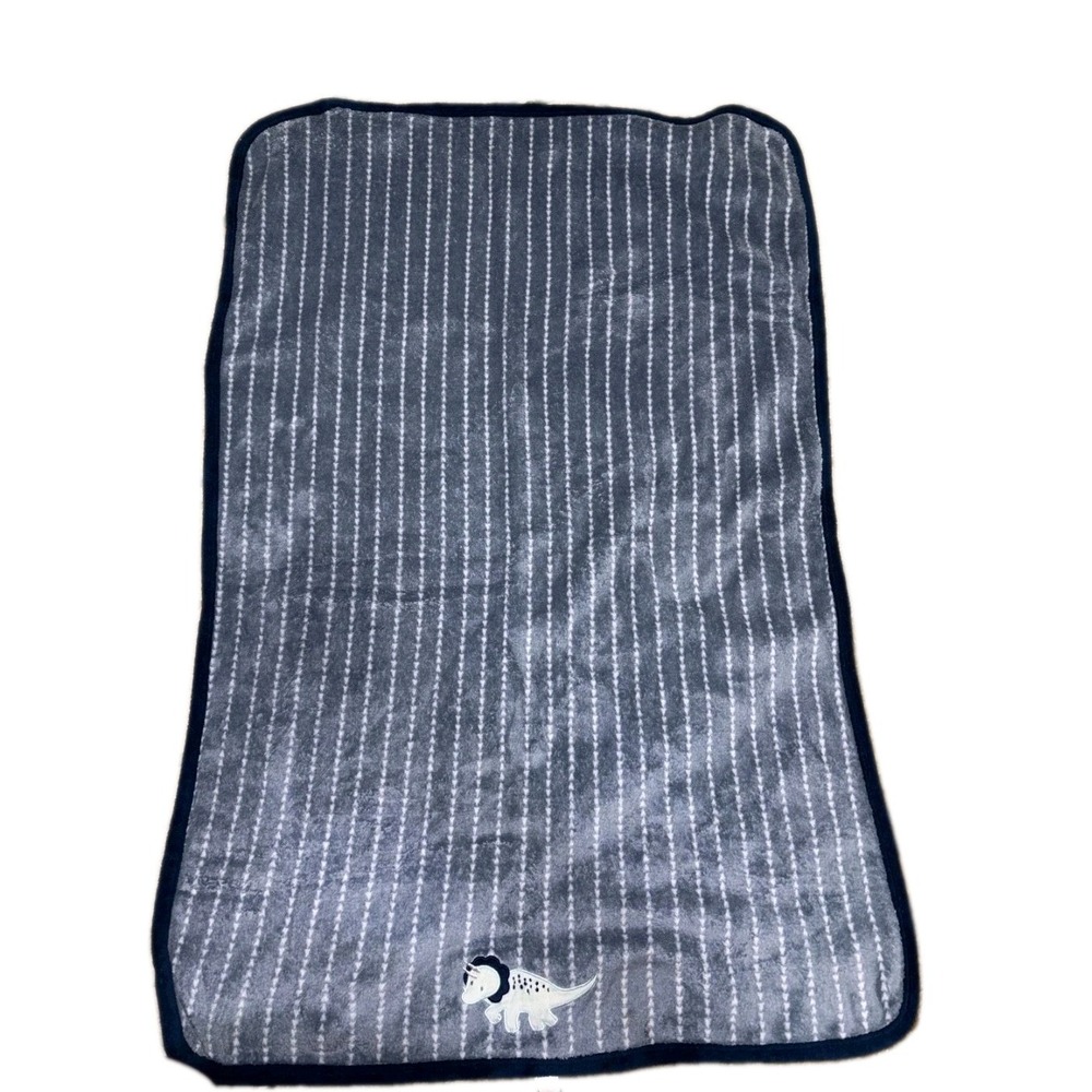 Parent's Choice Dinosaur Baby Blanket Blue Green Arrow Triangle 30x40" Walmart